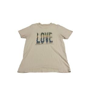 Imogene Willie Shirt Mens Medium Ivory Love Streetwear Casual H78